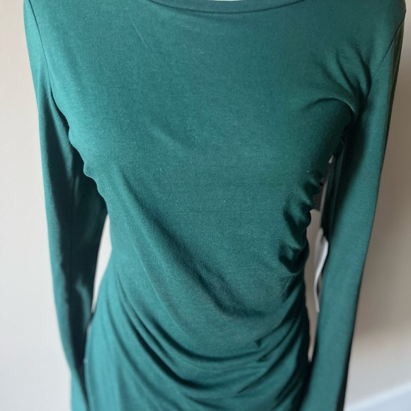 NWT - LEITH RUCHED Body Con Dress- Green- size Medium - Picture 9 of 10